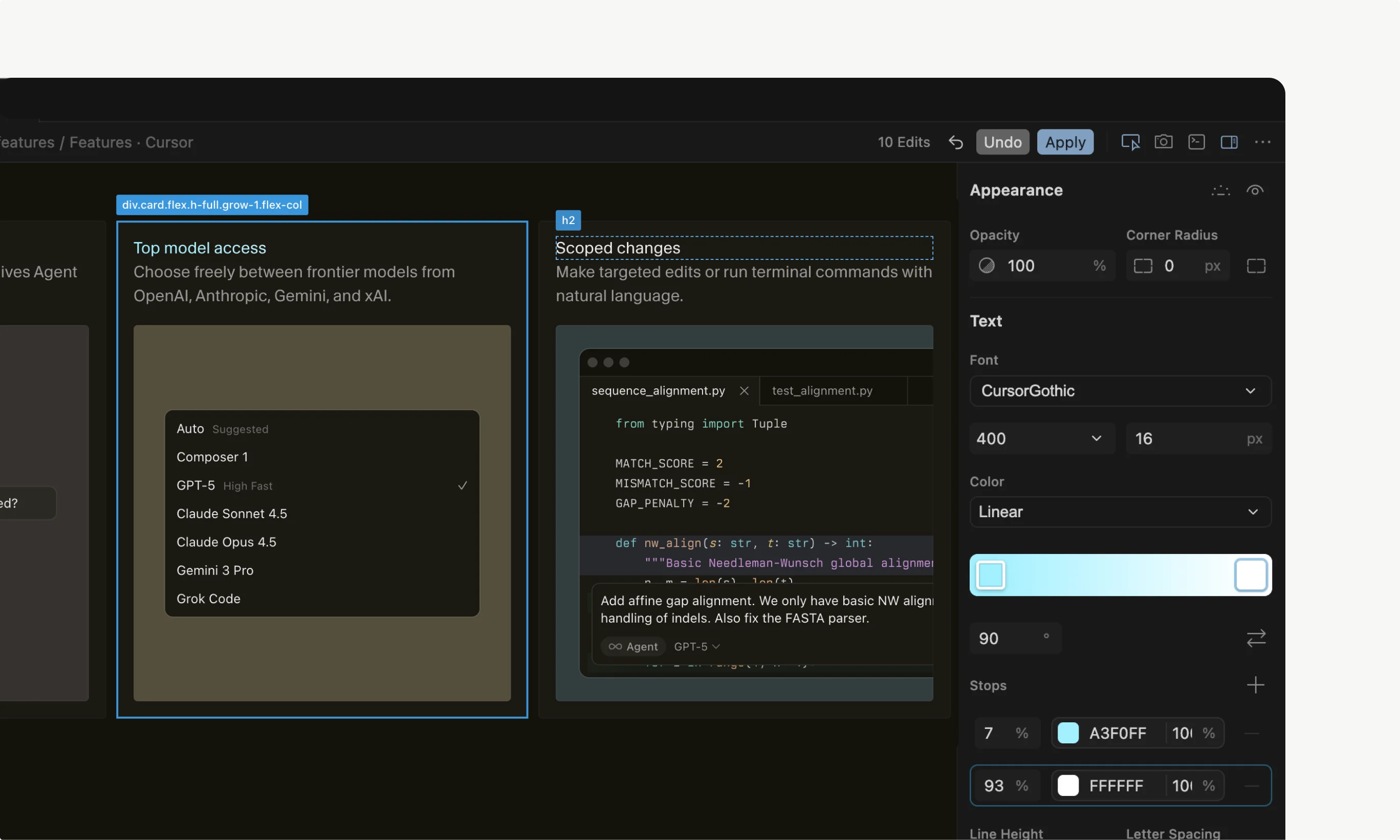 Cursor Visual Editor